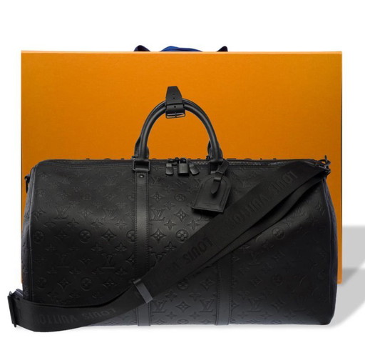 Sac LOUIS VUITTON Keepall en Cuir Noir - 103482
