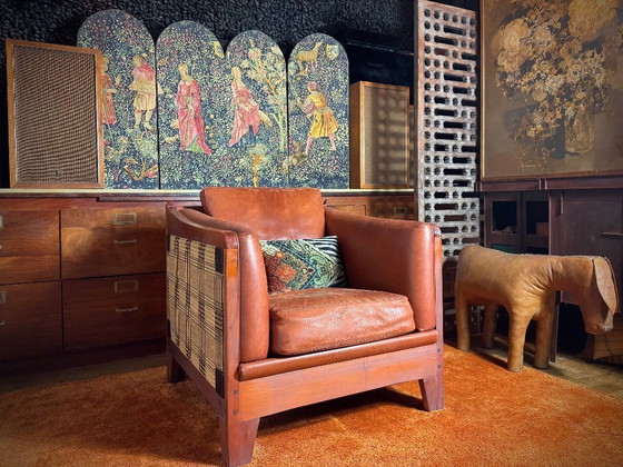 Image 1 of DIMITRI OMERSA Liberty vintage donkey DONKEY leather footstool object