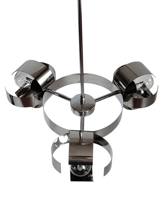 Image 1 of Suspension space age chrome 1970s