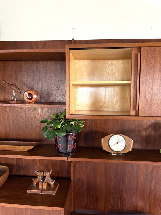 Image 1 of Vintage modulair teakhouten wandsysteem ‘60