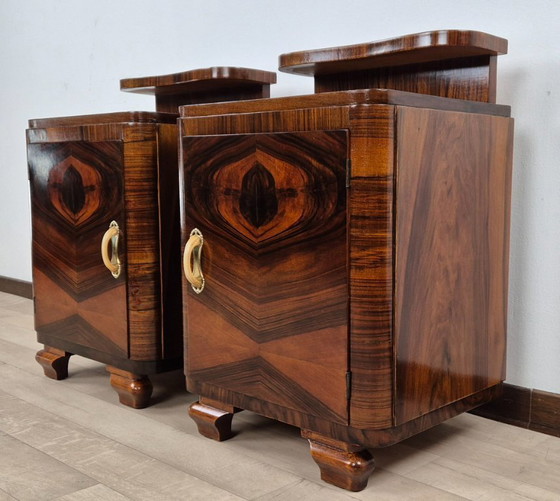 Image 1 of Venetian Art Deco Nightstands 1939