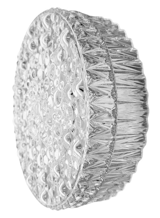 Applique murale ou plafonnier vintage en verre, années 1970 – wandlampen, Glass, Metal