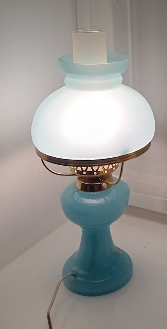 Image 1 of Vintage Opaline Lamp in Perfect Condition Years 60s/70s