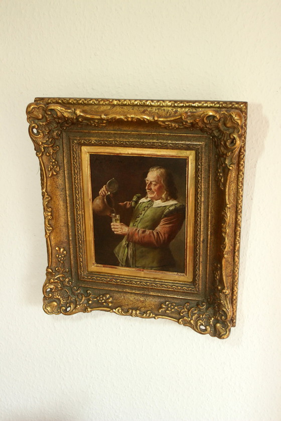 Image 1 of Dipinto: Degustazione di vini - Fritz Wagner, pittore di genere 1896-1939