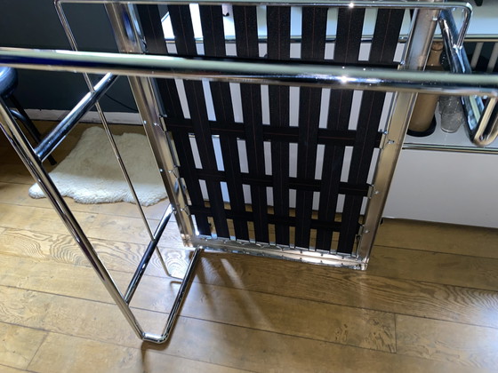 Image 1 of Paire de méridiennes style LC3 , fabrication Italienne vintage , années 80’