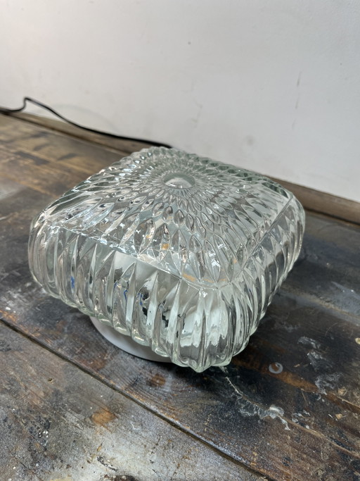 Vintage-Deckenleuchte in Form eines Eiswürfels aus Glas – plafondlampen (photo 2 of 5)