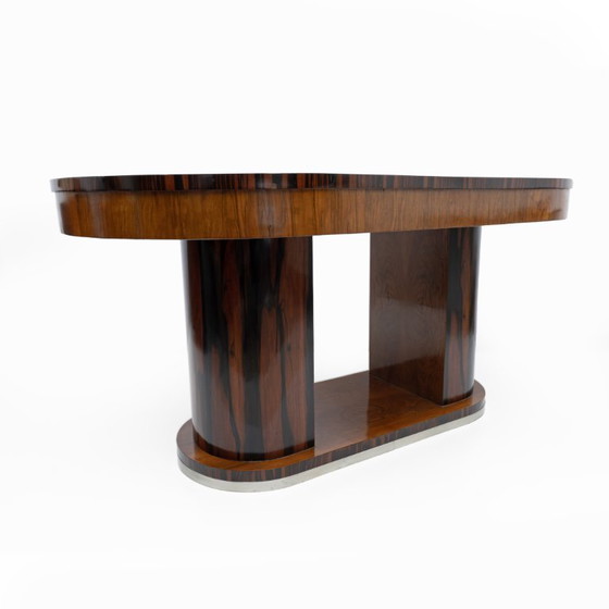 Image 1 of Art Deco Italian Walnut Dining Table, 1940