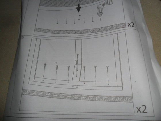 Image 1 of Pieds de console 2 pièces en T en acier noir