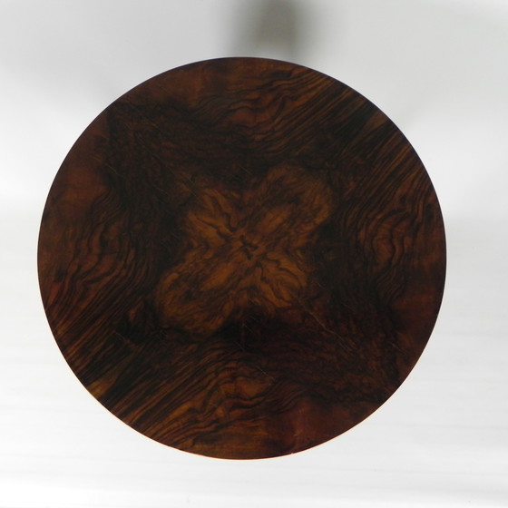 Image 1 of Carrot Walnut Art Deco Side Table, 1930s