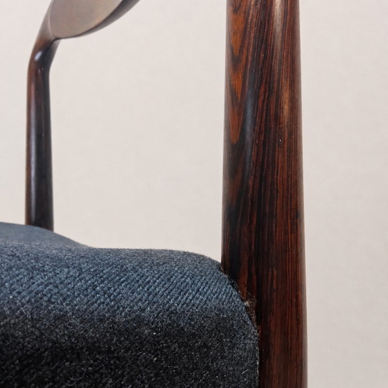 3x Vintage Danish Dyrlund Chairs Rosewood Reupholstered (Scandinavian Design) Mid Century – Dining chairs (photo 12 of 15)