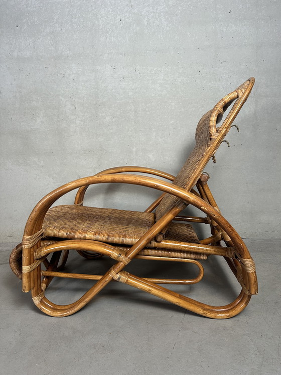 Image 1 of Vintage 'chaise longue' - Rattan