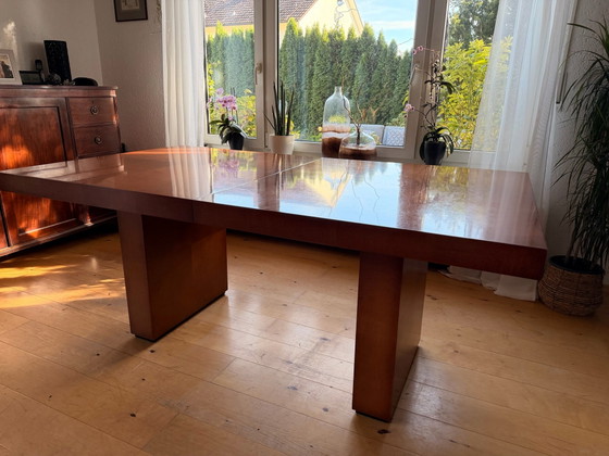 Hugues Chevalier Designer Art-Déco completo Set da pranzo – Pelle, Legno (photo 5 of 14)
