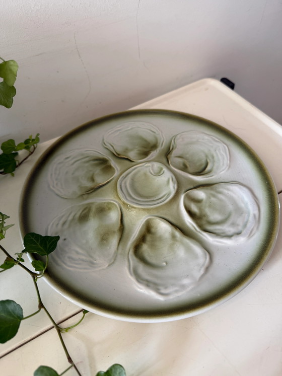 Piatto da ostriche vintage in maiolica Saint Amand – Stoviglie, Ceramic (photo 2 of 4)