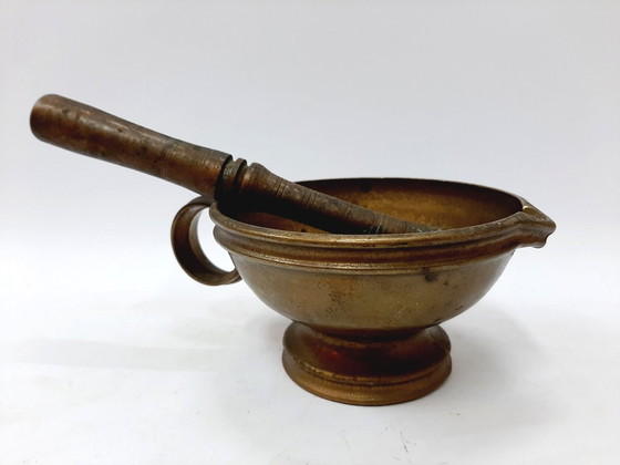 Image 1 of Antieke bronzen vijzel en stamper