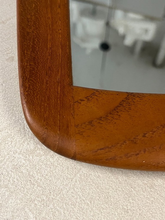 Image 1 of Scandinavian Oak Wall Mirror by Östen Kristiansson, 1960s