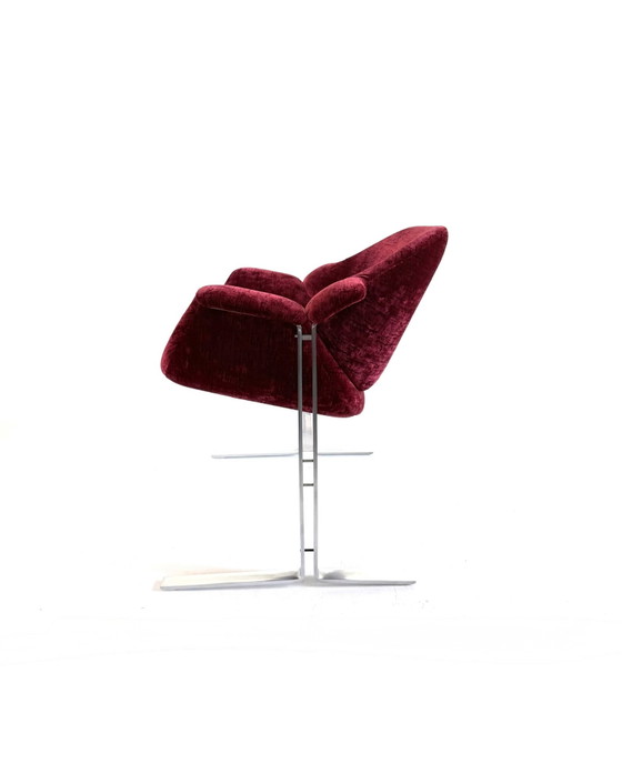 Image 1 of Fauteuil vintage en velours et chrome, Kembo '60