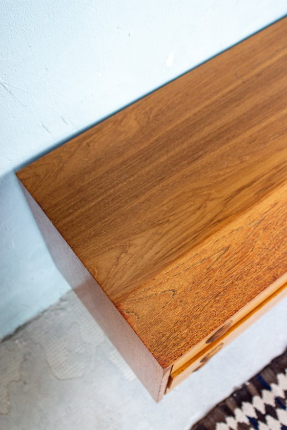 Image 1 of Vintage teak sideboard, chest of drawers, lowboard, Danish 1960s