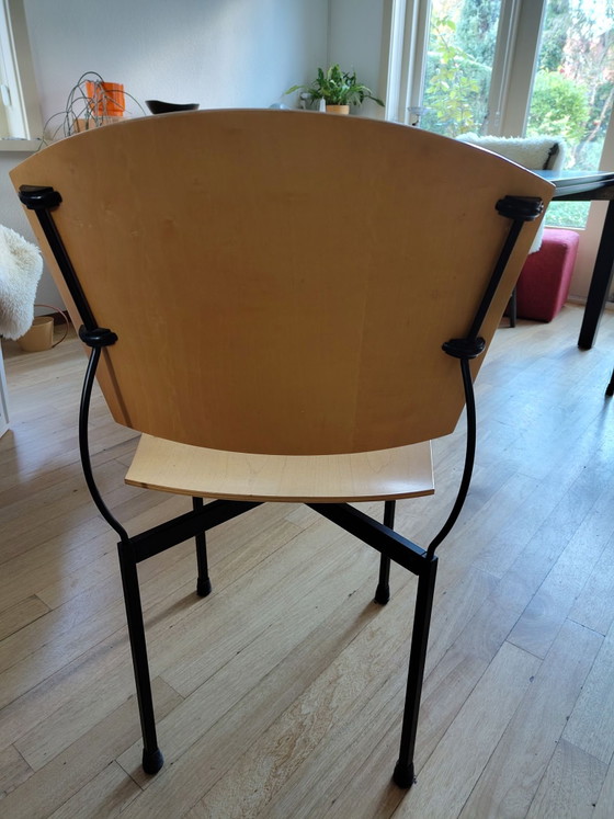 Ein Set von 6 Arflex Elasta Stühlen, Esszimmerstühle, Metall, Gummi, Beige (Foto 2 von 6)