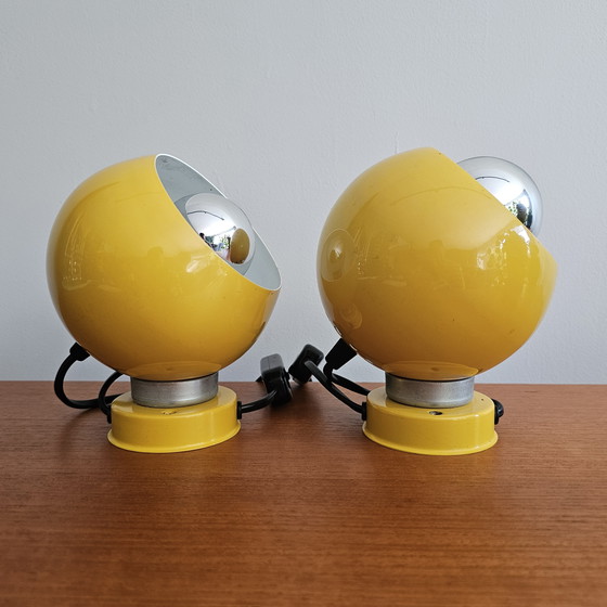 Image 1 of Set Of 2 Vintage Italian Table Lamps - Goffredo Reggiani For Lampadari Reggiani - Model "Despositato" - 1960s/70s