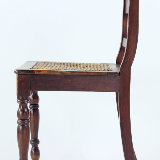 Image 1 of Chaise en bois et en rotin, Tchécoslovaquie, années 1910