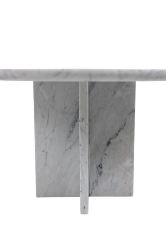 Image 1 of Paar ausziehbare Tische aus Carrara-Marmor. Zeitgenössisch.