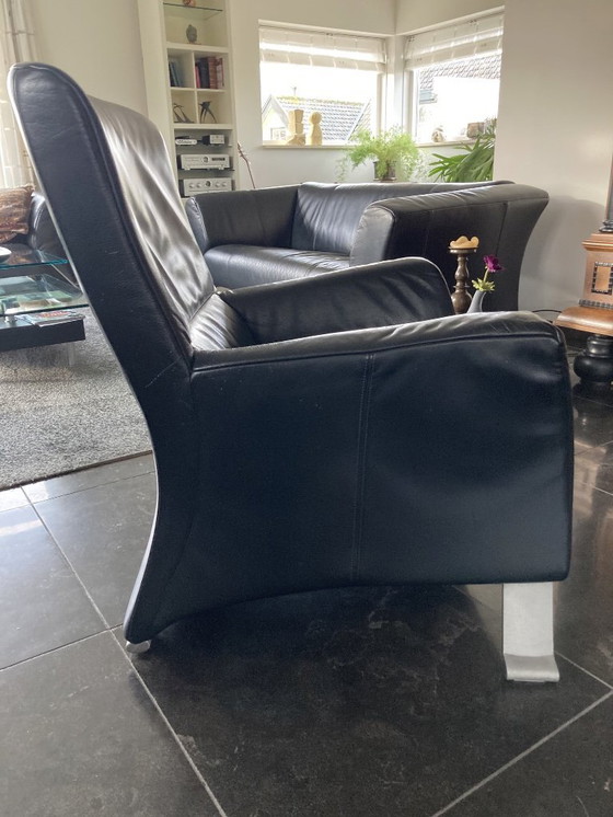 Image 1 of Rolf Benz Sessel Modell 322, schwarzes Leder