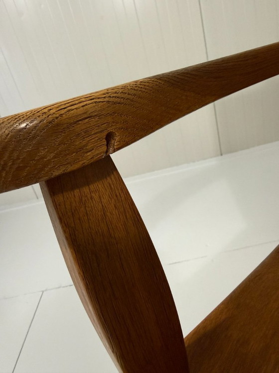 Rustic brutalist armchair in solid oak from the 1960s, Wood, Brown (photo 16 of 19)