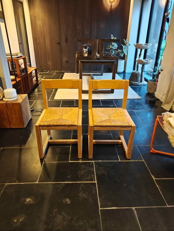 Image 1 of 6x brutalist chairs