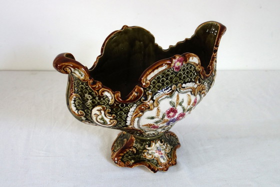 Image 1 of Barbotine Plantenbak Overtrek 20er jaren