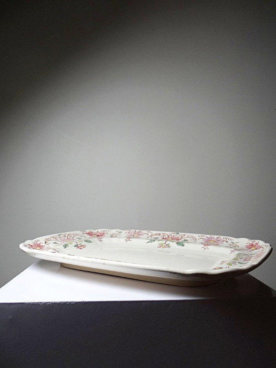 Grand Plat de Service Ancien Longchamp Pâquerettes Terre de Fer Polychrome – Vaisselle, Ceramic (photo 4 of 14)