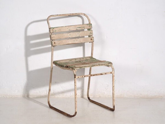 Antique white garden chairs (c.1920). Set of 2 pieces #35 – Iron (photo 22 of 40)