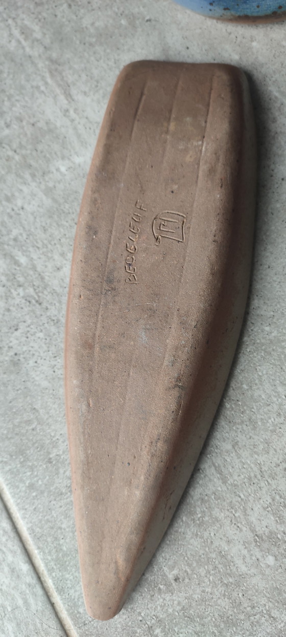 Image 1 of Vintage geglazuurd aardewerk servies, gesigneerd Béceleuf