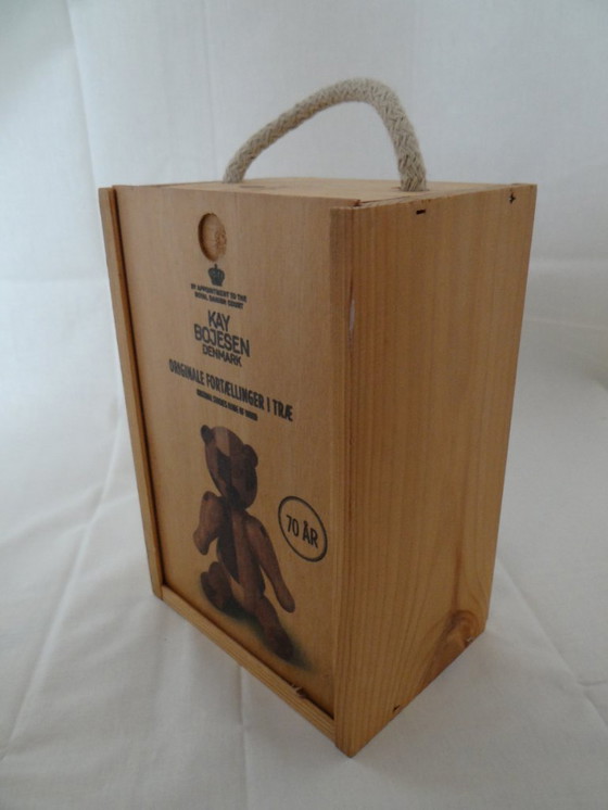 Image 1 of The Christmas gift: Kaj Bojesen 25 cm bear made from residual wood for the 70th anniversary in the original box