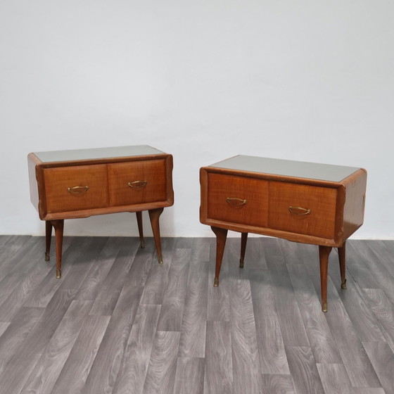 Image 1 of Coppia Di Comodini Gio Ponti Style Mid-Century 1950’s Modernariato Design