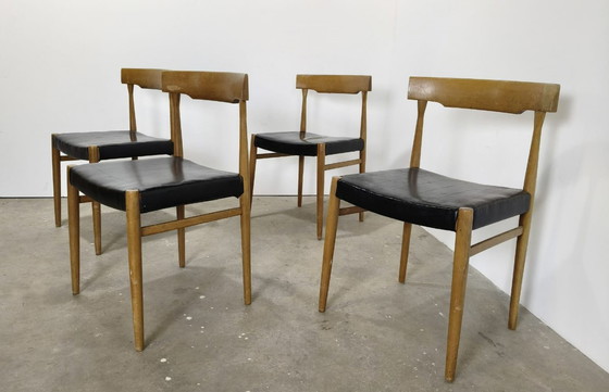 Image 1 of Vintage leather dining chairs