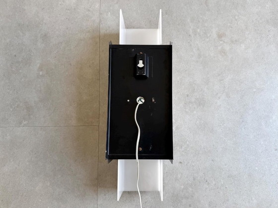 Image 1 of Large Vintage Rectangular Plexiglass Wall Lamp