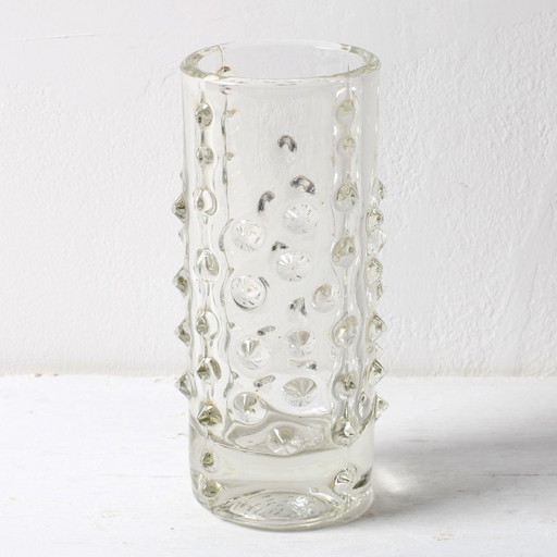 Mid-Century Spiky Glass Vase by Pavel Panek, Czech Republic / 1971