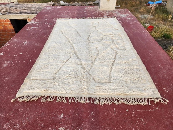 Image 1 of Minimalist Beni Ourain Rug 300x200 cm – Handmade Moroccan Wool Rug