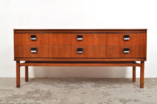Vintage side board or TV cabinet in teak, 1960s