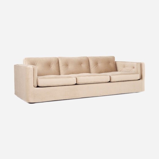 Image 1 of Sofa BERGEN beige Velours, skandinavisches Design