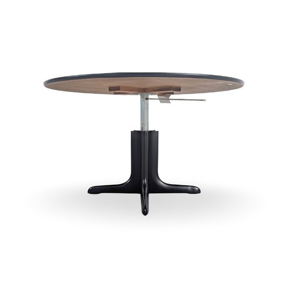 Image 1 of Vintage design eettafel, zwart, mid-century modern, jaren 70, Duitsland