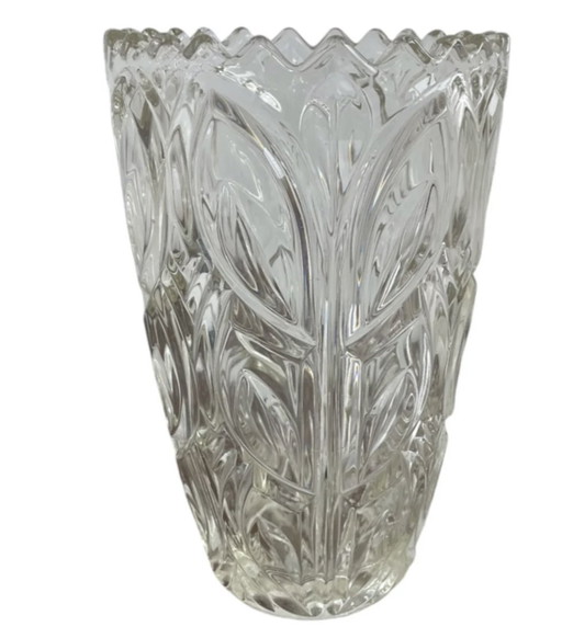 Grand Et Large Vase, Verre Moulé Vintage