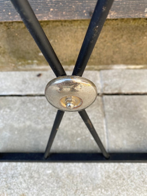 Image 1 of Garderobe wandkapstok entree spiegel 182x64cm 1950 vintage