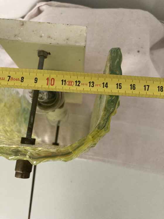 Applique da parete in vetro smerigliato verde e giallo in stile brutalista – Glass (photo 11 of 13)