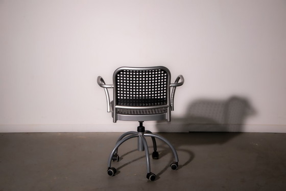 Image 1 of Silberner Bürostuhl von Vico Magistertti für De Padova