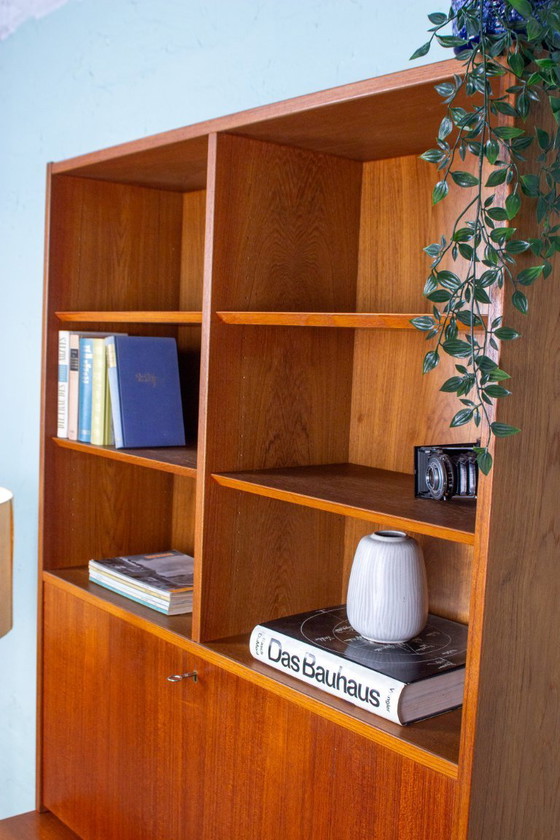 Image 1 of Vintage secretair bureau, dressoir, bijzettafel, teak, Hundevad bureau
