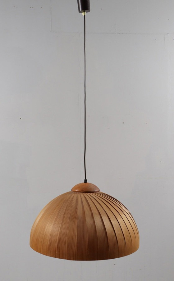 Image 1 of Deckenlampe/Deckenleuchte von Hans Agne Jakobsson, Teakholz, Schweden, 1970er Jahre