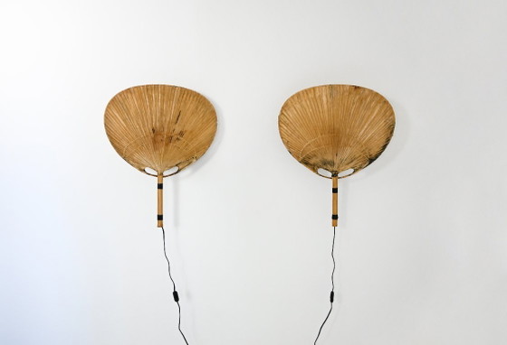 Image 1 of Pair of Wall Lamps "Uchiwa" by Ingo Maurer for M Design, 1970s