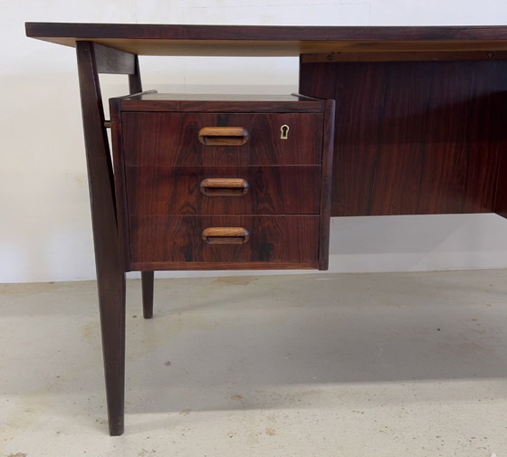 Image 1 of Rosewood Desk By Gunnar Nielsen For Tibergaard, 1960s.