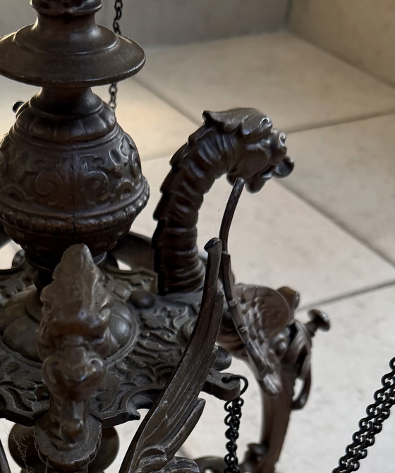 Image 1 of Table d'appoint ancienne de style Napoléon